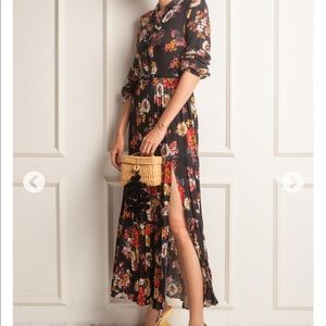 ZARA long sleeve floral maxi dress